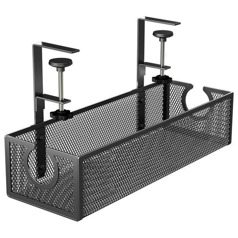 免打孔铁艺办公室桌下收纳挂篮理线器碳钢教室可调节桌边置物架,收纳整理,书桌收纳置物架,淘宝优惠券,粉丝福利购,淘宝优惠卷