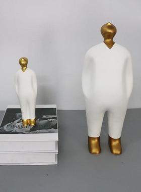 现代轻奢抽象人物雕塑摆件创意简约软装客厅玄关电视柜酒柜装饰品