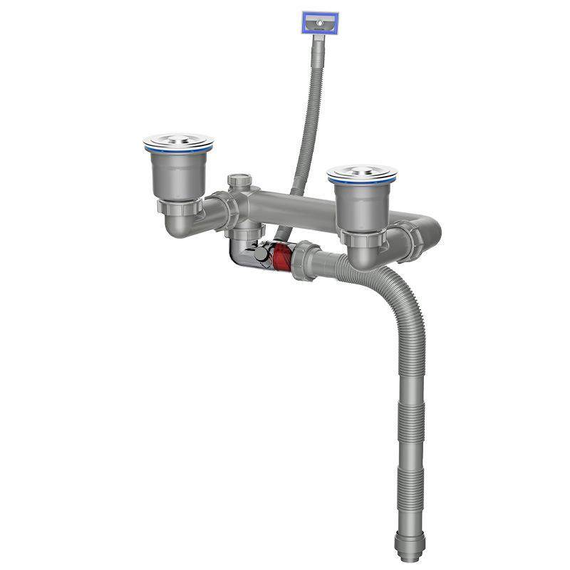 后置省空间下水器厨房下水管下水器套装不锈钢洗菜盆下水管配件,家装主材,下水器,淘宝优惠券,粉丝福利购,淘宝优惠卷
