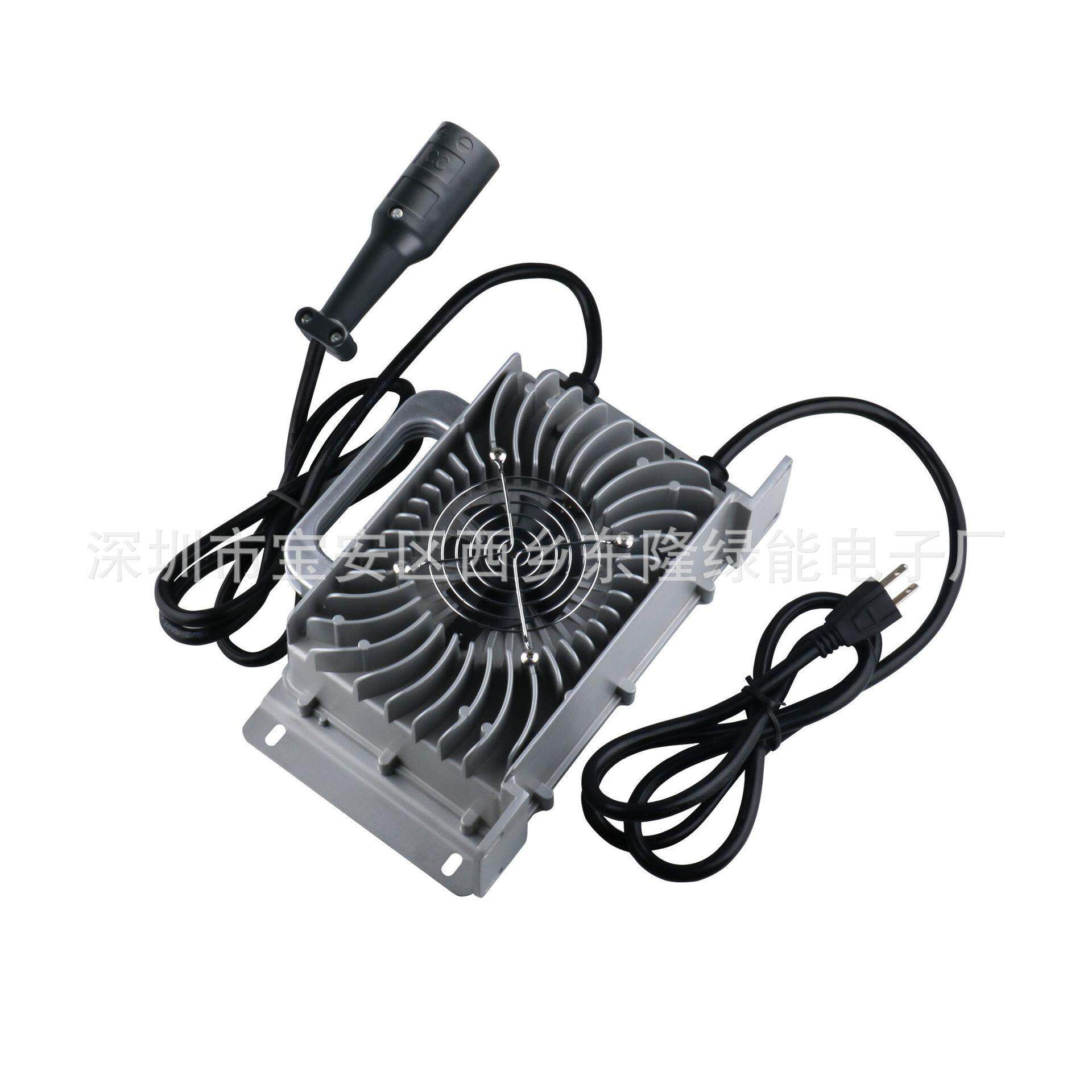 48V15A美规110V大圆头RPC三芯高尔夫球车防水铅酸充电器带OBC