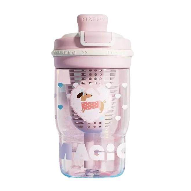 大容量双饮塑料杯高颜值茶水分离可爱水杯夏季便携吸管杯子抗菌,户外/登山/野营/旅行用品,水杯,淘宝优惠券,粉丝福利购,淘宝优惠卷