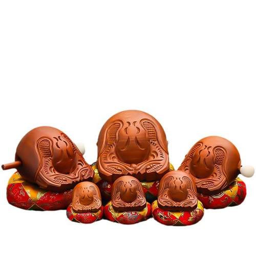 木鱼法器实木家用香樟木鱼打击乐器紫檀木鱼一套垫子梆子木雕摆件