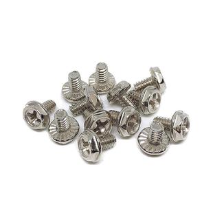 3.5粗牙美制台式电脑机箱螺丝6#32*6外六角带垫防滑花齿电源螺钉