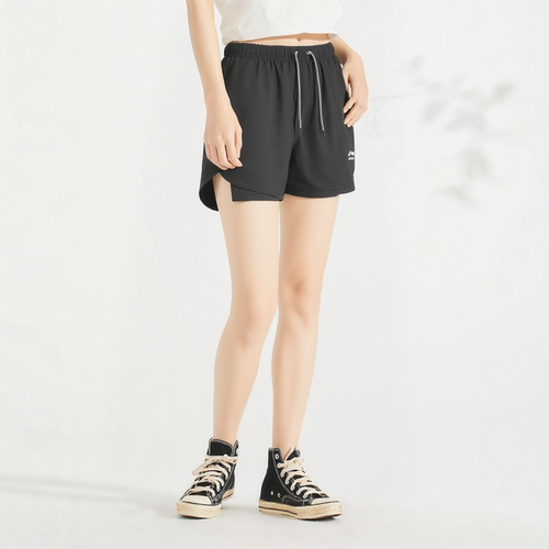 【透气】李宁运动短裤女子夏季柔软舒适比赛高弹紧身裤男AKST863