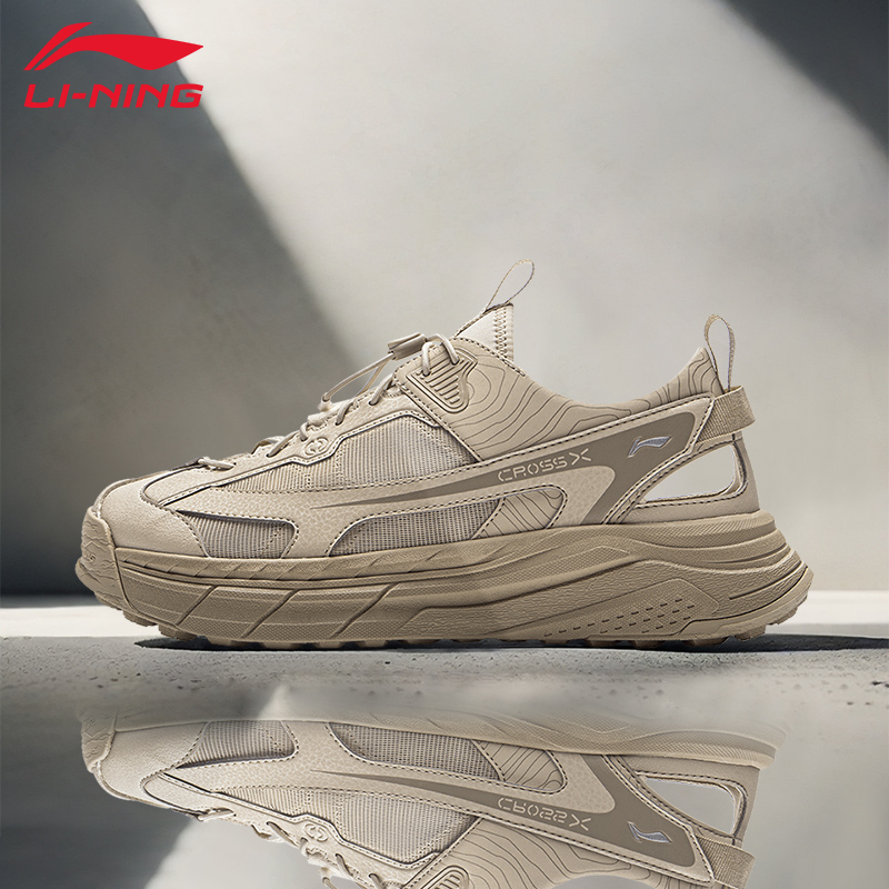 李宁星途凉鞋男春夏情侣包头网面运动鞋沙滩鞋运动凉拖女AGUV017