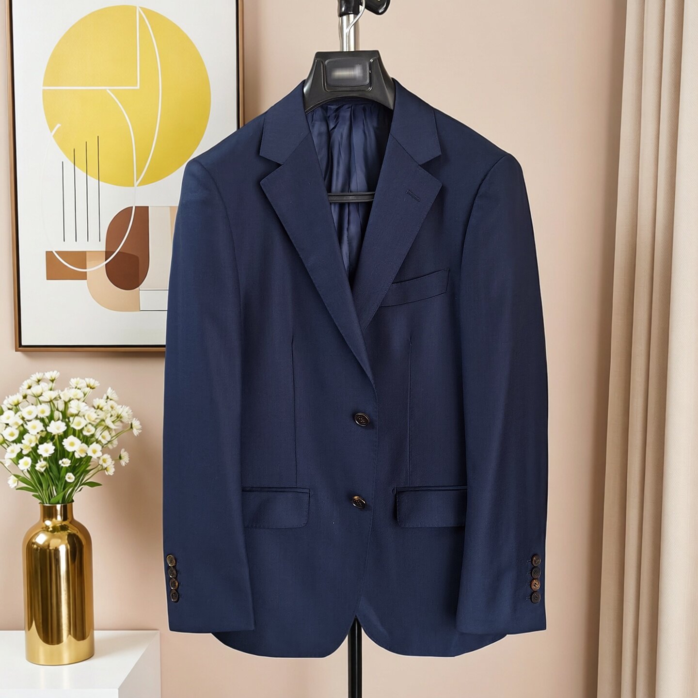 【诺悠翩雅130S面料】精纺纯羊毛西服套装男士高档西装外套