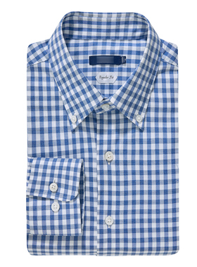 【意大利进口MONTI面料】吉家男士休闲长袖纯棉衬衫意式格子衬衣