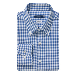 意大利进口MONTI面料 意式 吉家男士 纯棉衬衫 格子衬衣 休闲长袖