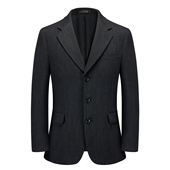 抗皱毛料便西服单西装 吉家休闲男士 外套 100%羊毛