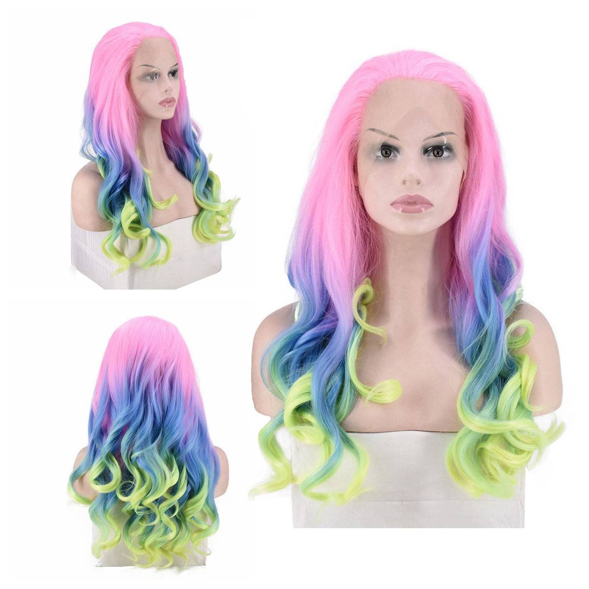 现货速发Wo's Wig frot l Wig Abije Wig Kiky Curly Huma H