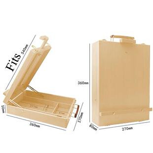 手提画箱画架榉木写生工具箱油画油画箱木制便携写生画箱画板