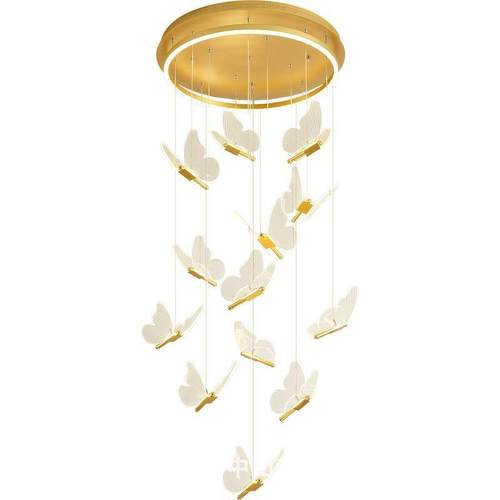 轻奢创意蝴蝶系壁灯床头灯智能遥控餐厅灯复式楼梯灯吧台灯橱窗灯