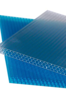 温室专用pc蜂窝阳光板四层8mm10mm透明中空蜂窝pc阳光板