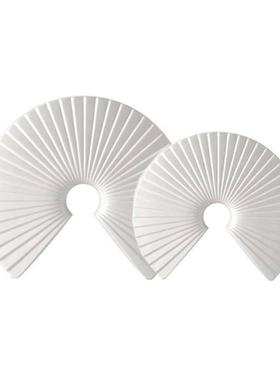 北欧海浪扇子工艺品树脂摆设客厅电视柜样板房展示柜摆件饰品手工