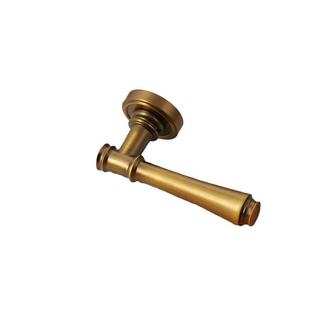 竹节款黄古铜色室内门锁五金磁吸静音实木门分体门锁卧室书房执手