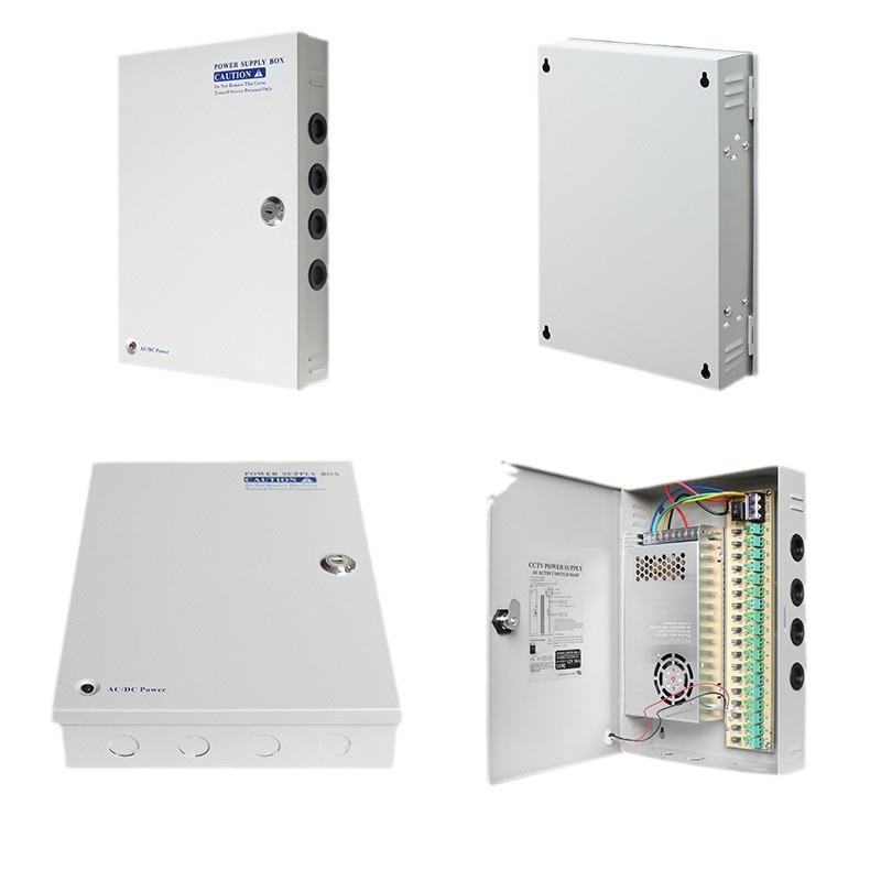 监控电源箱12V24V4路9路18路5A10A20A30A18路监控集中供电箱电源