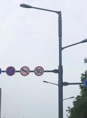 交通志杆悬臂式F型共路灯BBI高公路标识牌多速功能一标体化杆灯杆