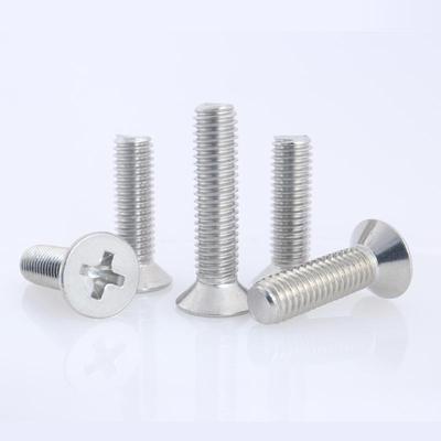 34锈钢十沉头机牙螺27222丝钉ANSI/ASME0B18字.6.3F平头螺丝不锈