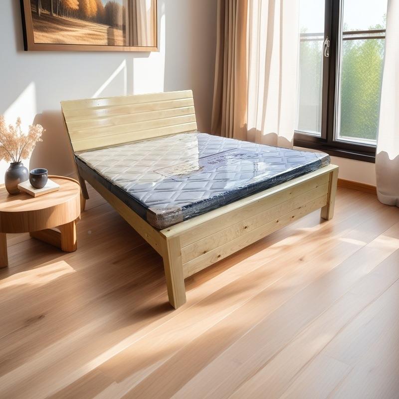 用员工宿舍用实木床出租安房使实木家具简易装樟子OVZ家松木床