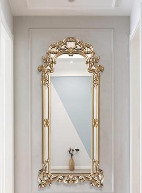 4I定法式穿衣镜欧式全身镜地镜靠墙镜子玄关置挂XFQ镜壁做试衣镜