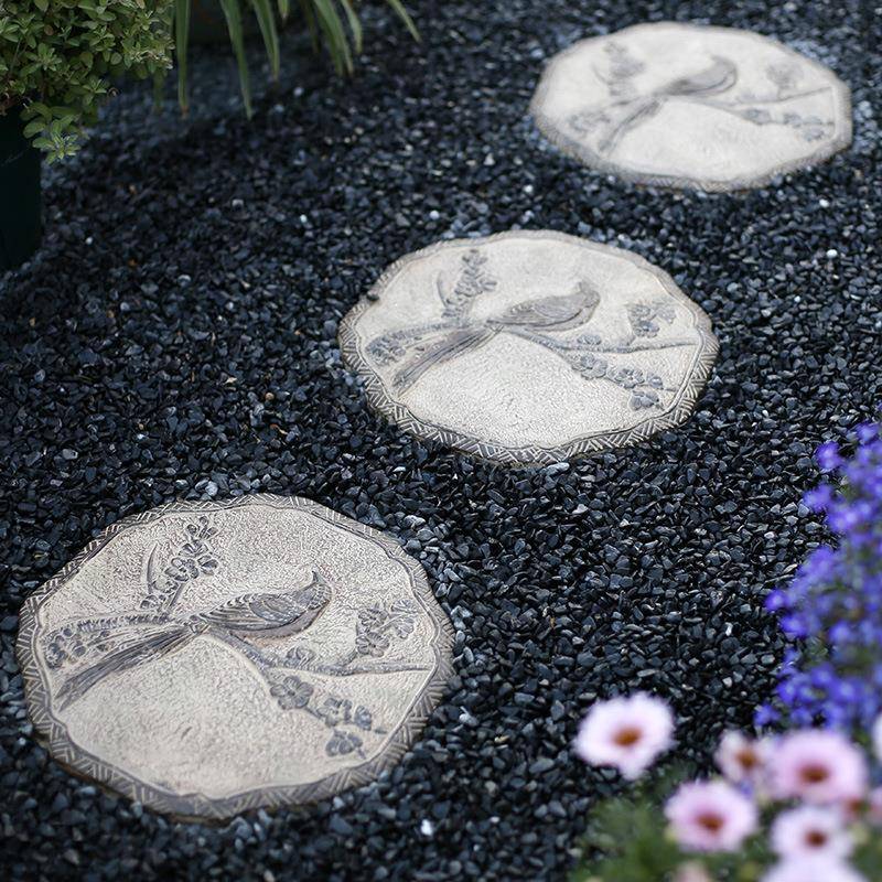 仿脚FS7S6THJ古地砖庭院草坪文化青石中脚板式日式院子装饰垫花园