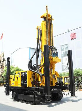 履带气20220528打井机钻井设备300米动深水设井钻机履带型打大井