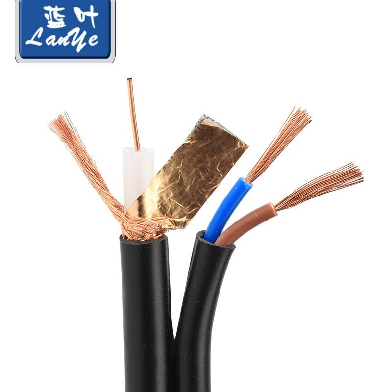 监控线带电源线 一体线监控综合线材75-4+2*0.5视频线 rg59