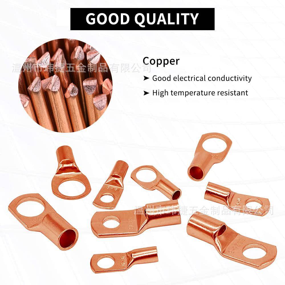 铜子鼻FRL子2盒40pcs装窥口端子接线鼻子铜锡圆形镀端SC裸端子玮