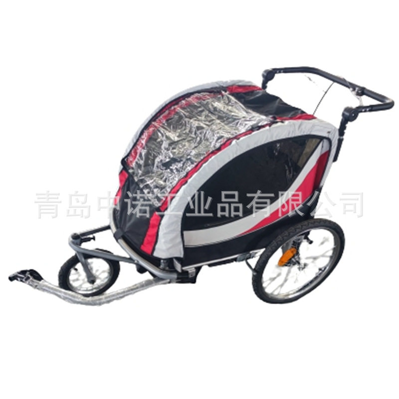 厂家宠物自行车拖车 户外露营可折叠猫狗遛娃推车两用行李拖挂车