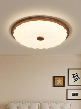 新中VYR吸顶式灯胡桃木薄中式客厅灯厅主灯大极简家用全超屋灯具