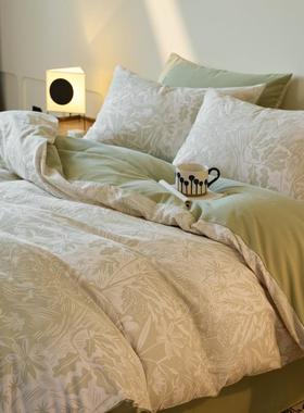 印美被式长绒棉花磨毛四件套全棉春纯棉RQL秋加厚床单套床笠床上