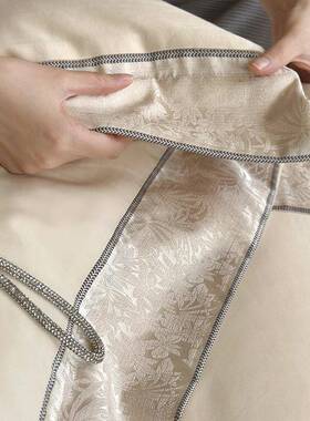 010支长奢绒棉四件套单全棉刺绣纯棉床被套双人轻四CGL42-Lb件套