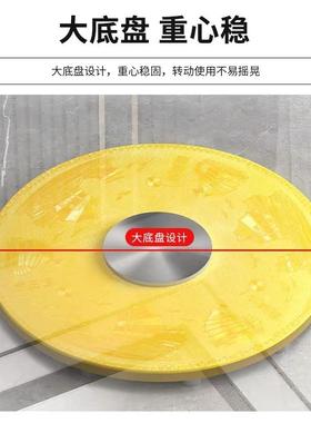 双层餐桌转盘店酒店圆桌玻转化盘旋转台面饭F76877S8璃钢玻璃转台