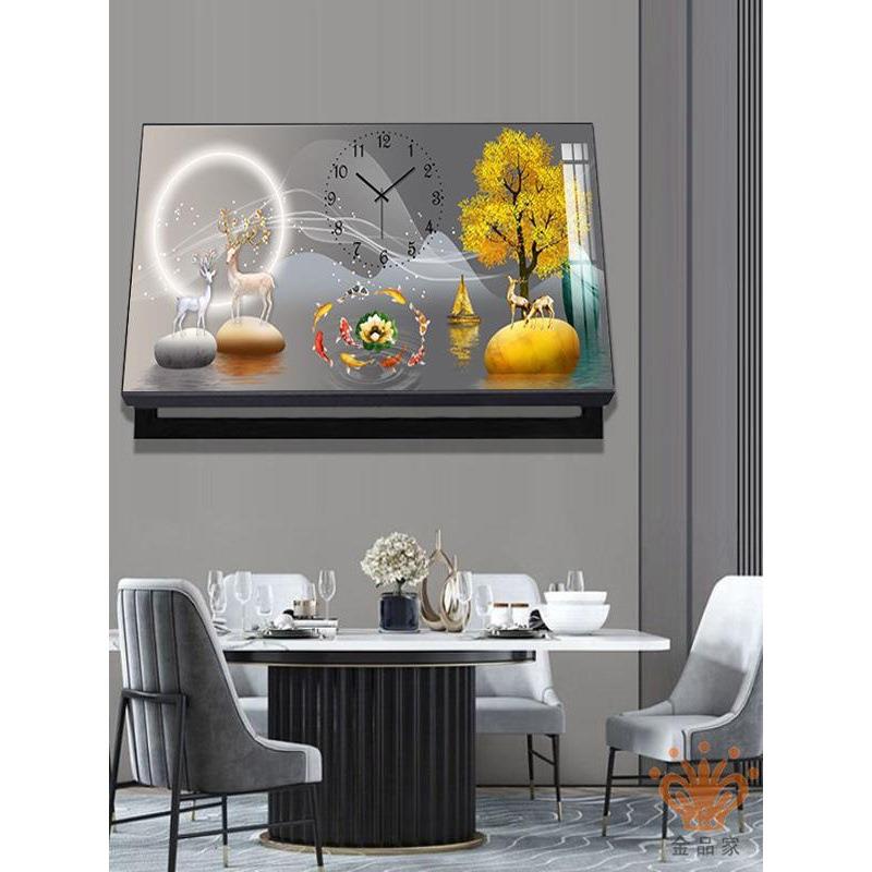 电表箱装饰厅画钟表免打孔带现代简厅约客餐配电箱装饰遮挡XY6808