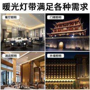 灯带l0ed灯水条超亮户程外防工氛围灯室外MAW暖光22v客厅吊顶灯带