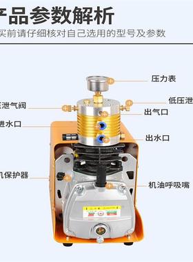 高压打气30m21372pa高机压小气泵40mpa型单缸水冷潜电动充气泵冲