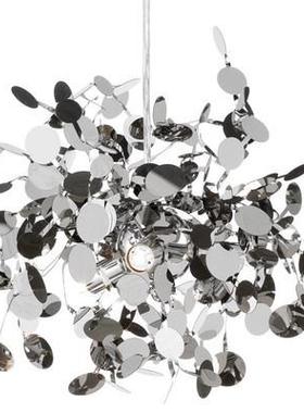 轻树奢现代18069样板房网吧台餐厅橱窗服红装店金色片叶片不锈亮