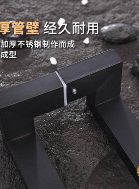 不?锈钢拉哑黑玻璃门拉手手门把手拉双弯大门手长拉手QUU五金厂家