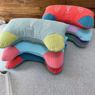 速发刘单姐家纯棉大洗棉荞麦枕U型蝴蝶枕全棉成人家用水人枕头