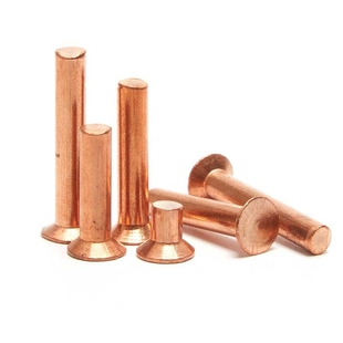 紫铜沉头铆钉平锥头纯铜铆钉沉头铜铆钉GB86 速发2.5M4M5M6 5折