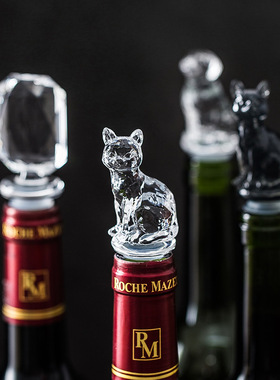 速发frac酒咪意物创动红酒瓶塞家用可爱起泡酒密封猫塞