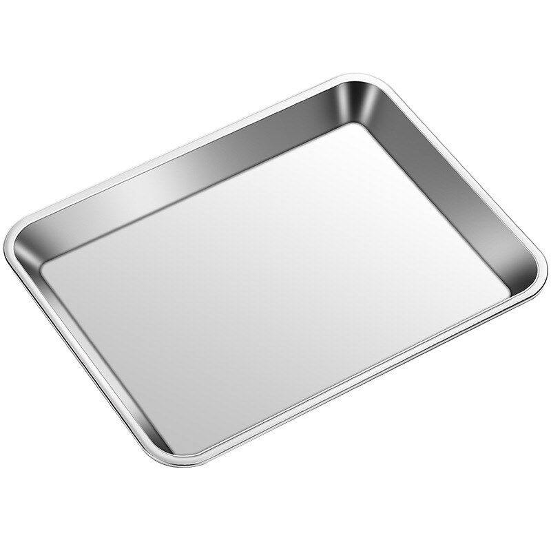 速发0W拉04不锈钢专用肠粉蒸盘家用盘方形平长子Y肠粉凉皮托盘工