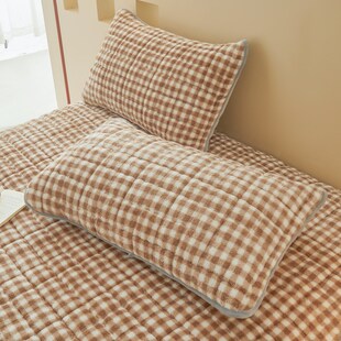 家用冬季 速发牛奶绒大豆夹棉枕套一对装 珊瑚绒枕头套48x74枕芯整