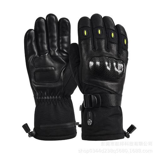 新款智能发热手套男女三挡温控户外防寒电热滑雪骑行加热手套