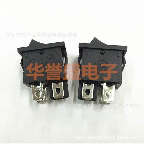 船型翘板开关KCD1-104黑色4脚2档一盒100只起拍带CQC