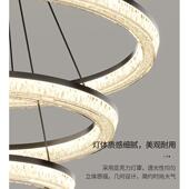 客厅吊灯意式 楼餐厅主灯 极简轻奢圆形客厅灯简约现代别墅复式