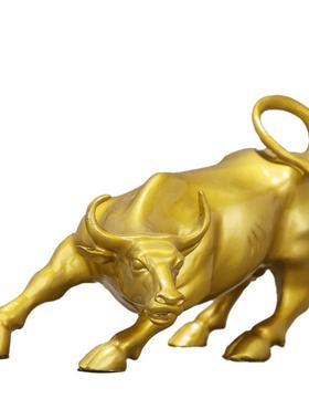 厂家铜牛摆件办公室牛华尔街牛牛气冲天牛转乾坤大号股市牛工艺品