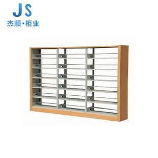 河北杰顺学校单双面木护板钢制书架书店图书馆书柜