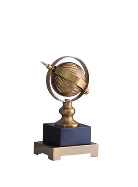 金属地球仪摆件酒柜装饰品书柜玄关电镀创意饰品办公室摆设