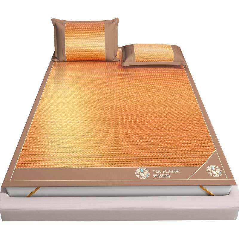 夏天艾草冰丝凉席双面藤席三件套夏季软席子竹席外贸厂家,床上用品,藤席,淘宝优惠券,粉丝福利购,淘宝优惠卷